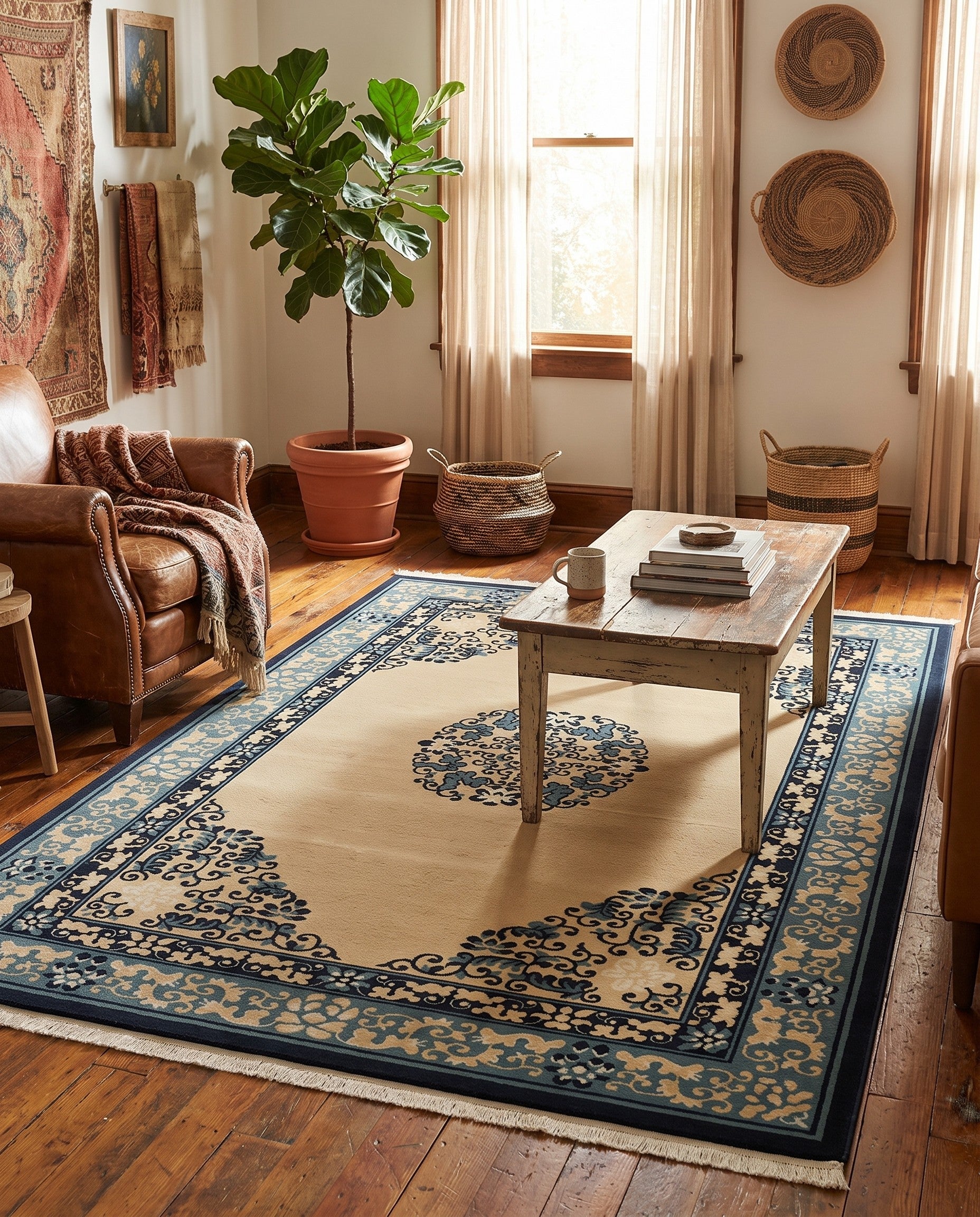 Cream Nain Design Rug