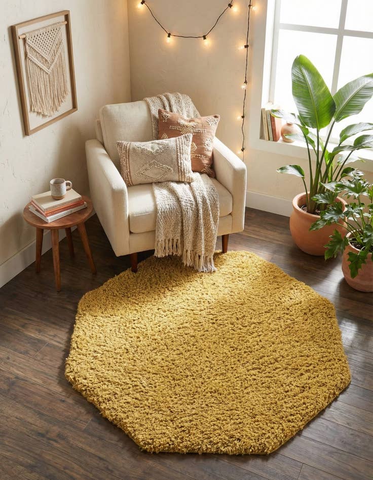 Detail image of 4' x 4' Everyday Shag Octagon Rug