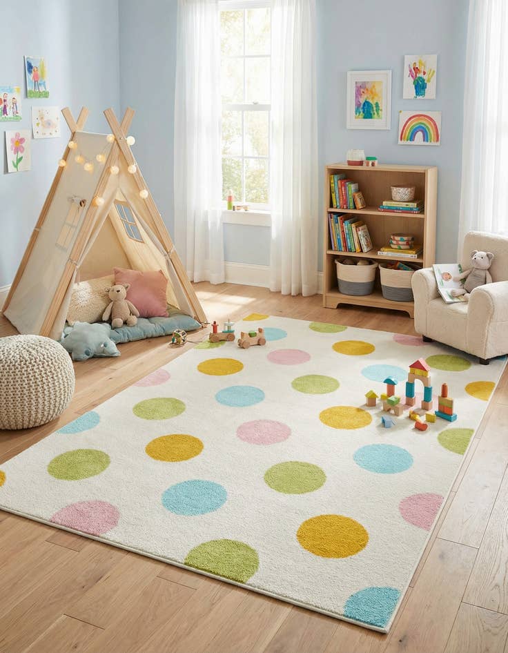 Detail image of 5' x 8' Whimsy Kids Rug