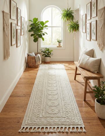 Ivory Boho Runner Rug