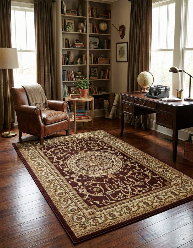 Detail image of 6' x 9' Classic Aubusson Rug