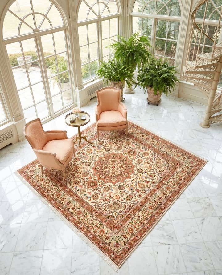 6' 6 x 6' 6 Tabriz Square Rug