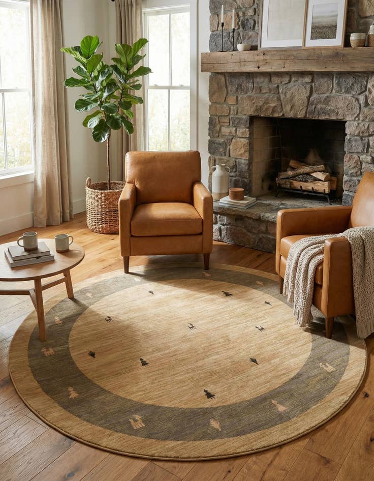 Detail image of 8' x 8' Kashkuli Gabbeh Round Rug