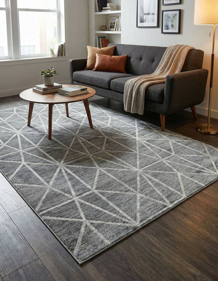 Detail image of 5' x 8' Lattice Trellis Rug