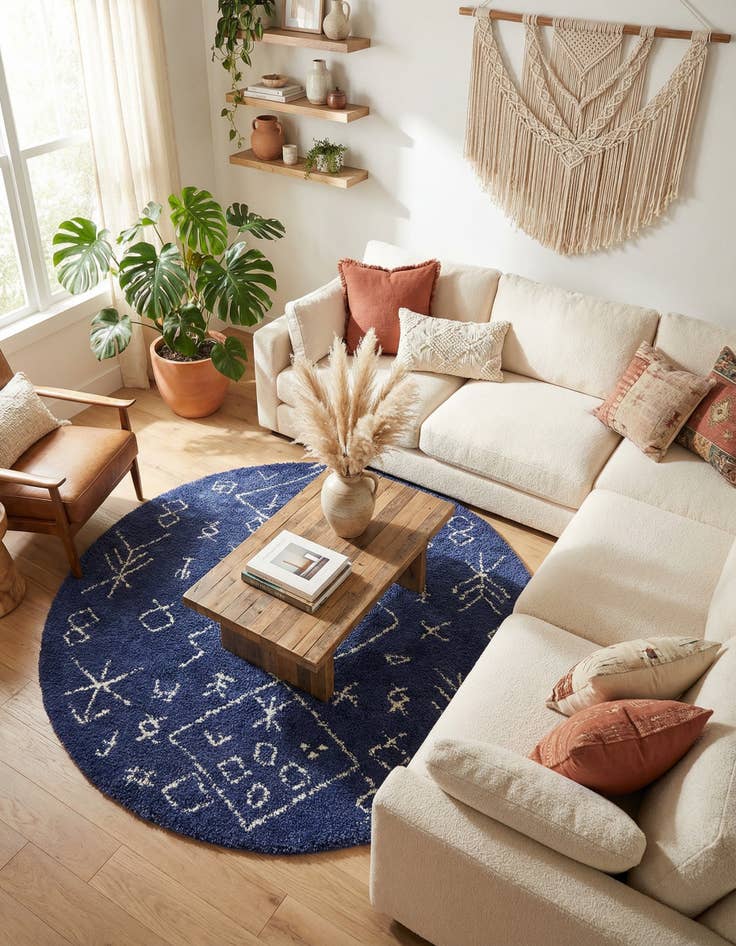 Detail image of 8' x 8' Marrakesh Shag Round Rug