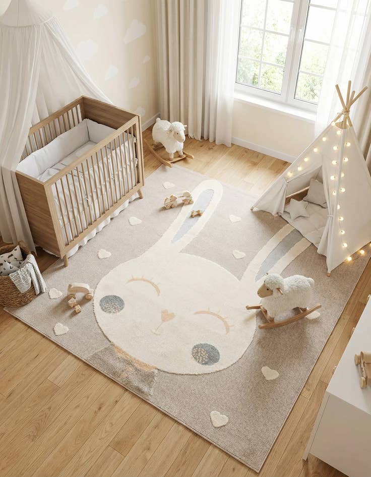 Detail image of 7' 10 x 7' 10 Whimsy Kids Square Rug