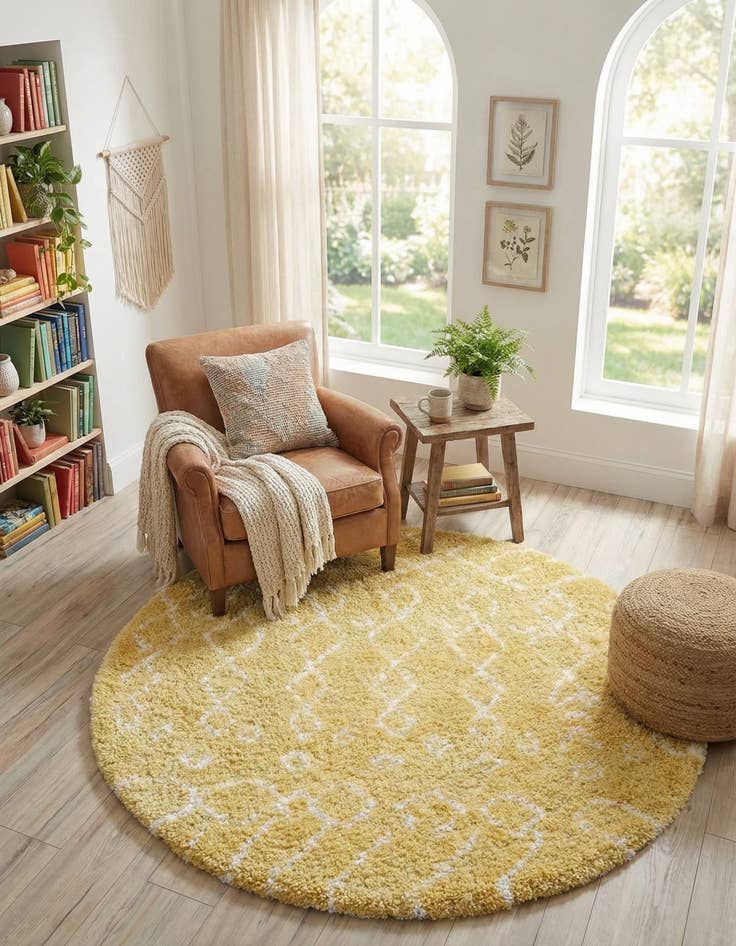 Detail image of 5' x 5' Marrakesh Shag Round Rug