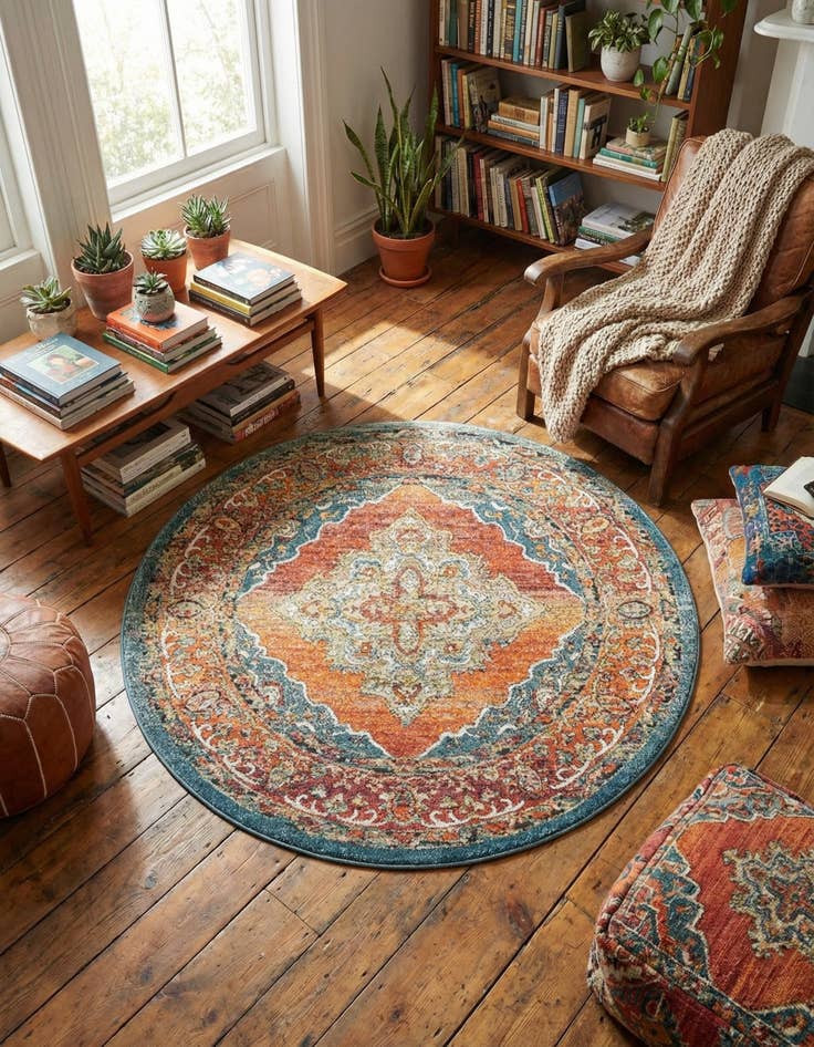 Detail image of 5' x 5' Isabella Round Rug