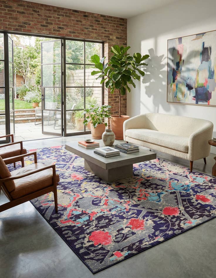 Detail image of 10' 6 x 16' 5  Washable Santa Fe Rug