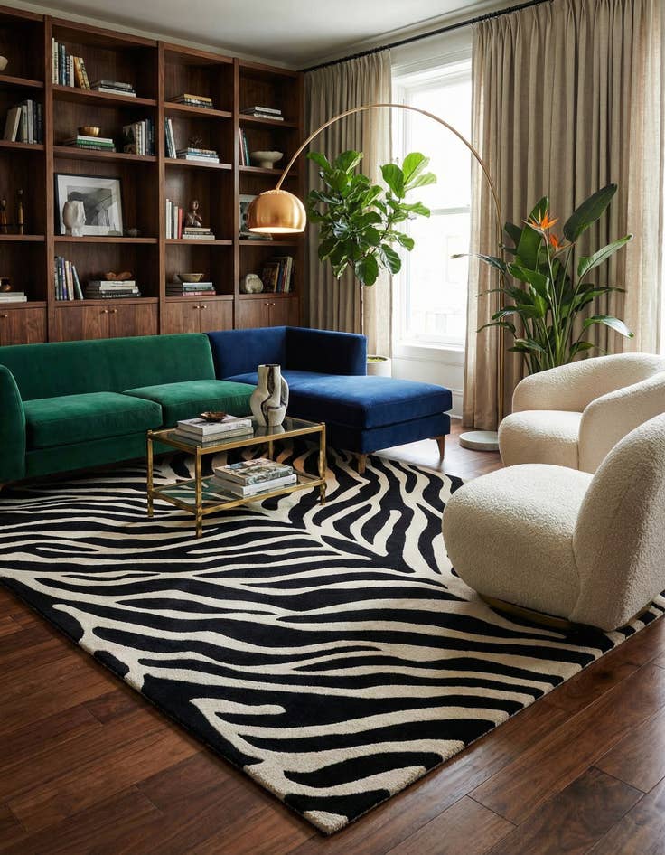 Detail image of 7' 10 x 10' Hand Tufted Safari Wool Rug