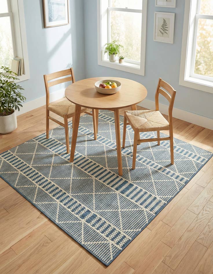 Detail image of 6' x 6' Washable Trellis Indoor / Outdoor Square Rug