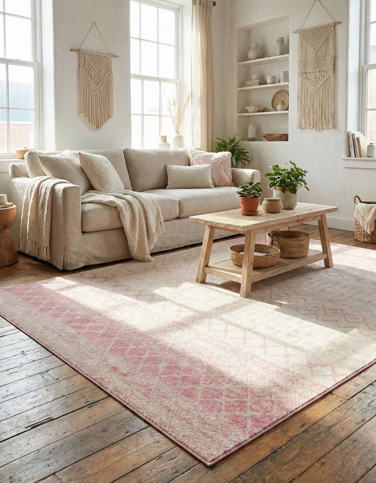 Detail image of 10' x 13' Moroccan Trellis Rug