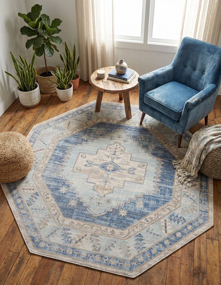 Detail image of 7' 10 x 7' 10 Whitney Octagon Rug