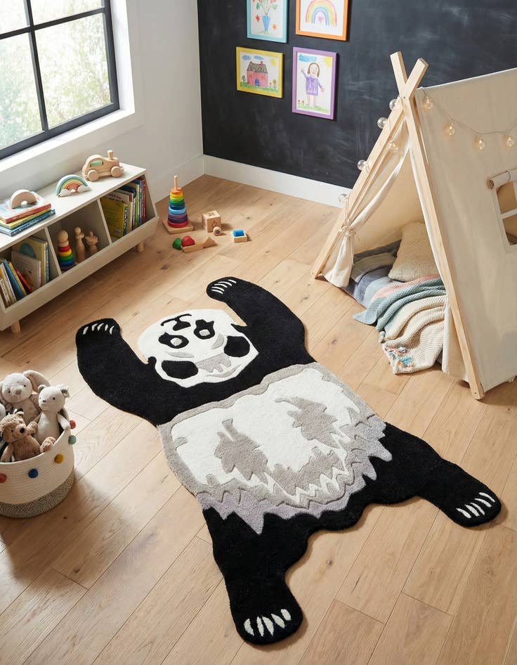 Detail image of 3' 1 x 5' 3 Playtime Kids Wool Freeform Rug