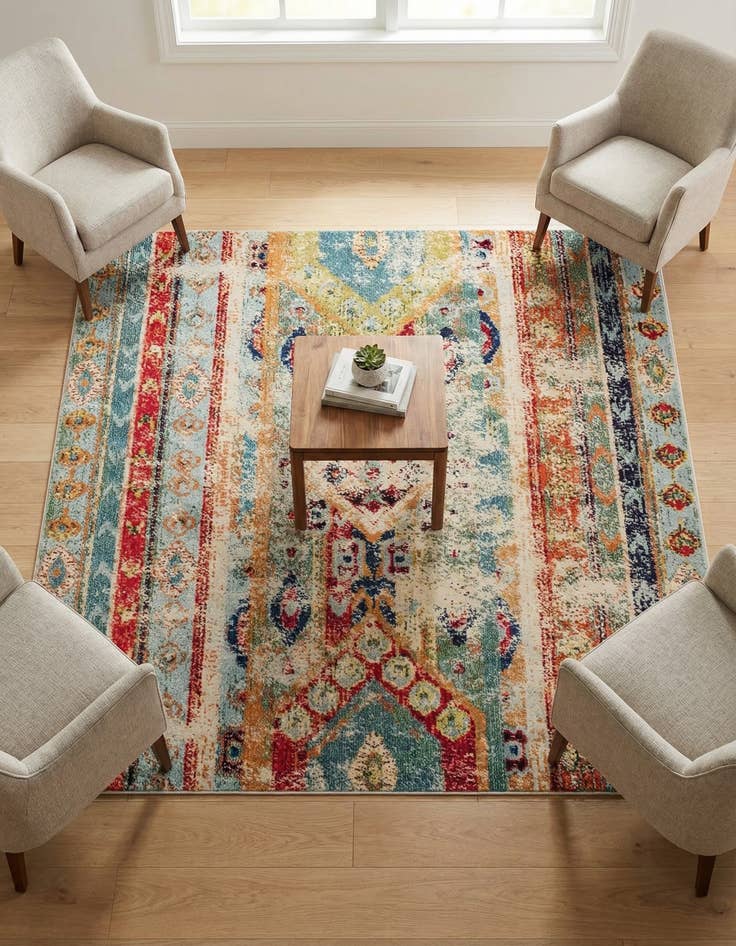 Detail image of 6' x 6' Washable Mesa Square Rug