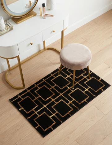 Black and Gold Marilyn Monroe™ Glam Deco Rug
