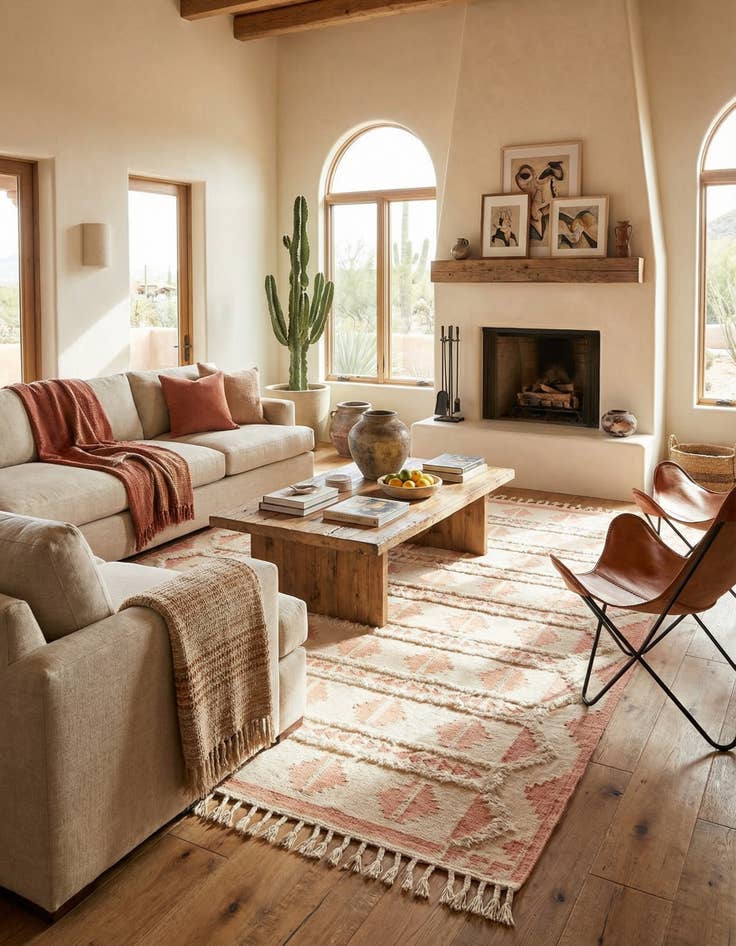 Detail image of 10' x 10' Hand Woven Arizona Wool Square Rug