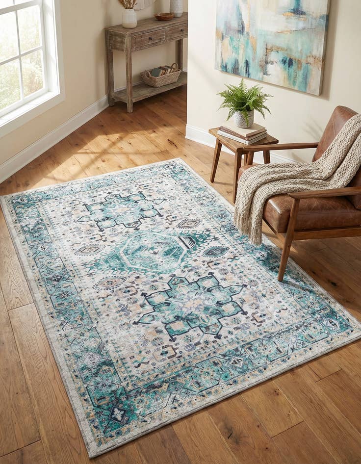 Detail image of 4' x 6' Washable Yara Rug