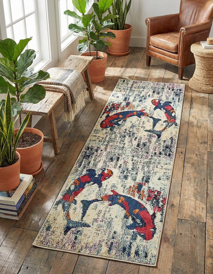Detail image of 2' 2 x 6' 9 Washable Amalfi Runner Rug