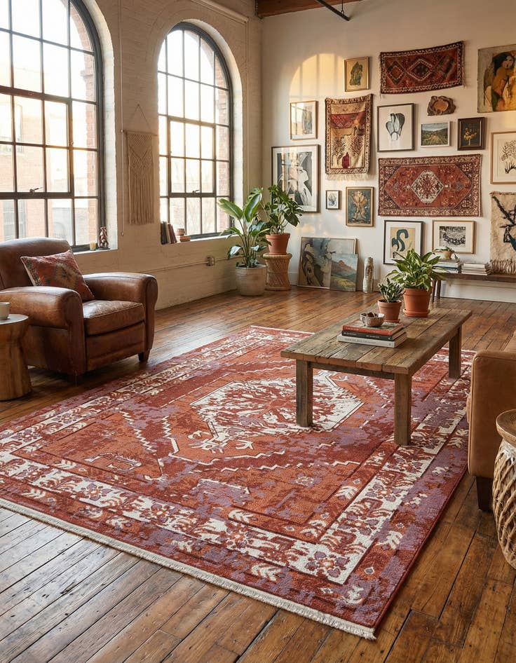 Detail image of 7' 10 x 10' Nain Design Rug