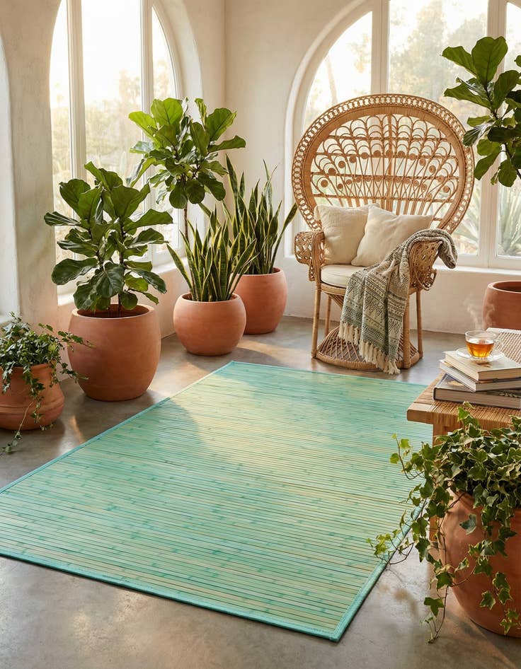 Detail image of 4' x 6' Bamboo Rug