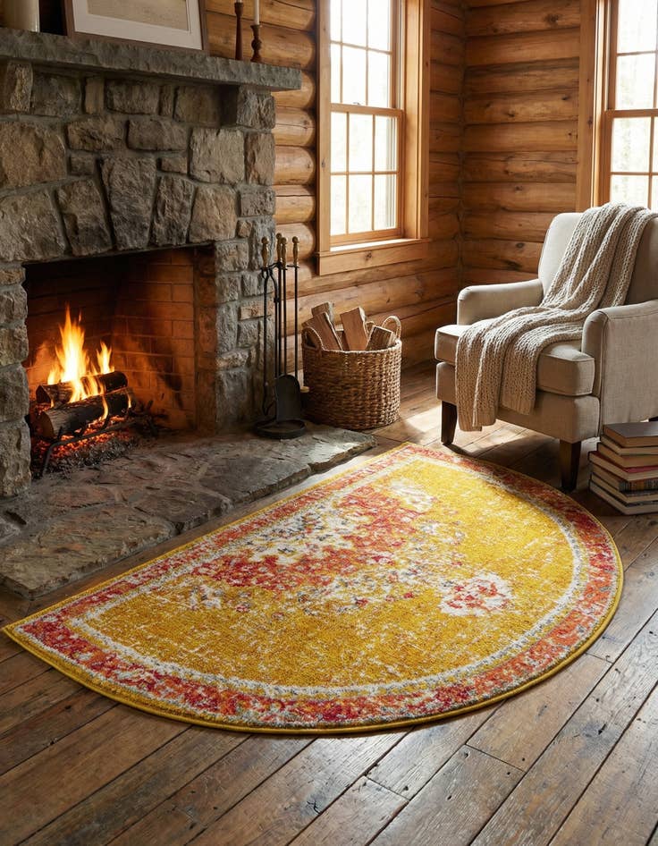 Detail image of 2' 7 x 4' Carrington Hearth Rug