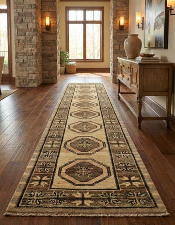 2' 8 x 12' 2 Hand Knotted Oushak Wool Runner Rug