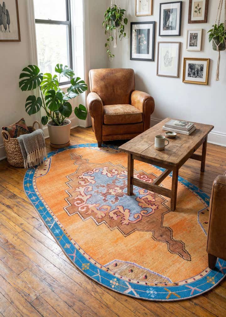 5' x 8' Washable Timeless Oval Rug