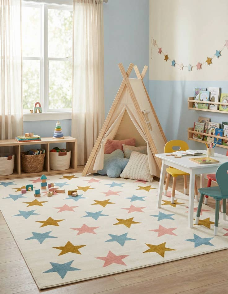 Detail image of 5' x 7' Whimsy Kids Rug