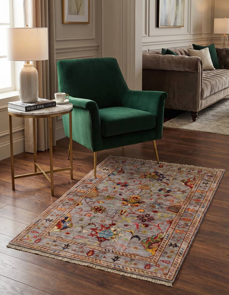 Detail image of 3' 3 x 5' Hand Knotted Ariana Ziegler Rug