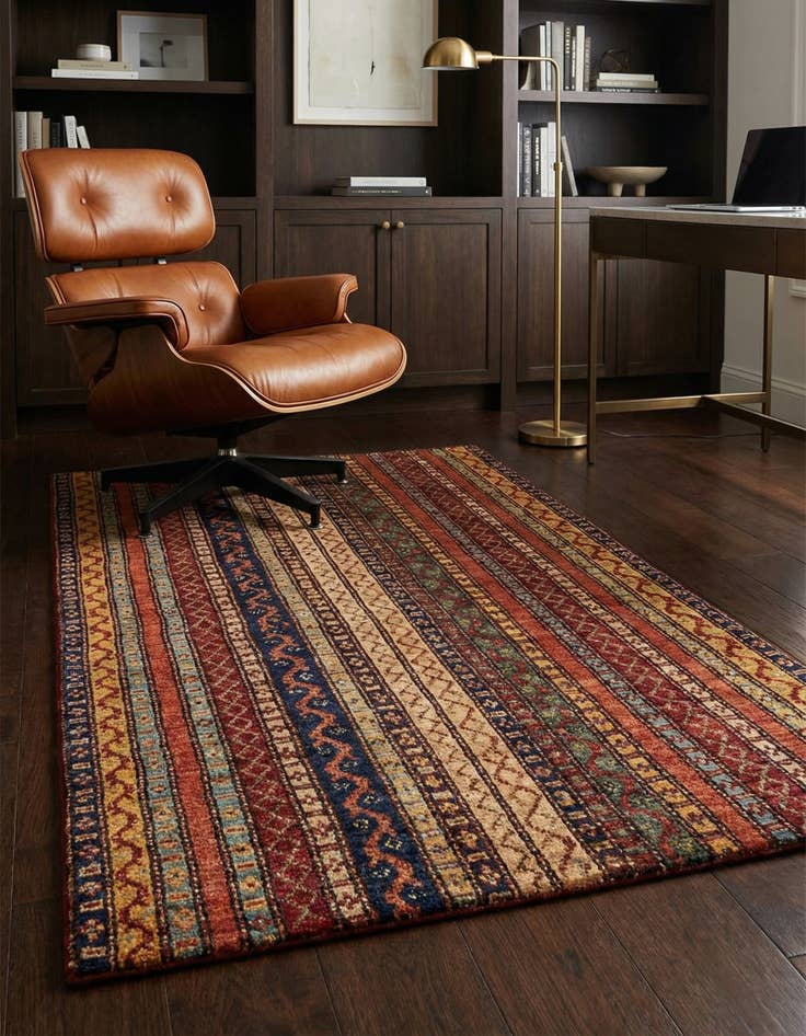 Detail image of 3' 3 x 4' 10 Hand Knotted Ariana Ziegler Rug