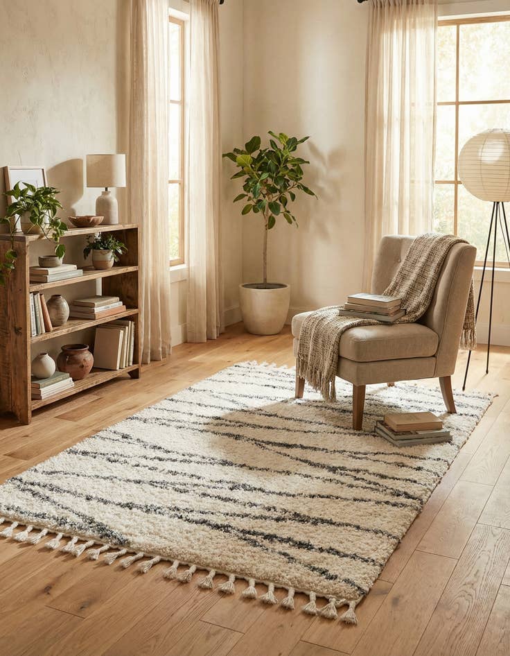 Detail image of 4' x 6' Serenity Shag Rug