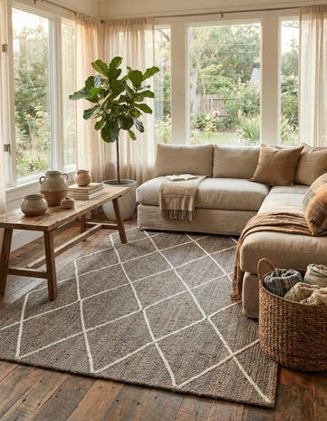 5' 1 x 8' Handmade Braided Jute Rug