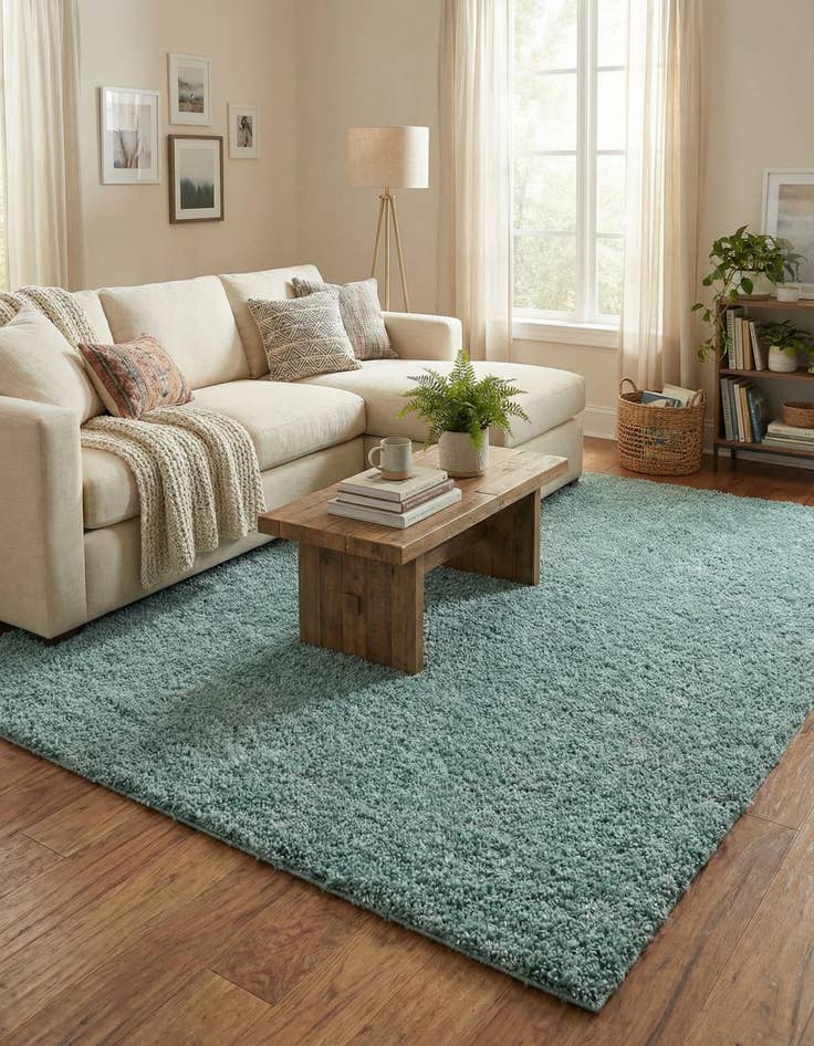 Detail image of 7' x 10' Comfort Solid Shag Rug