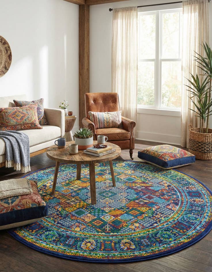 Detail image of 6' x 6' Calypso Round Rug