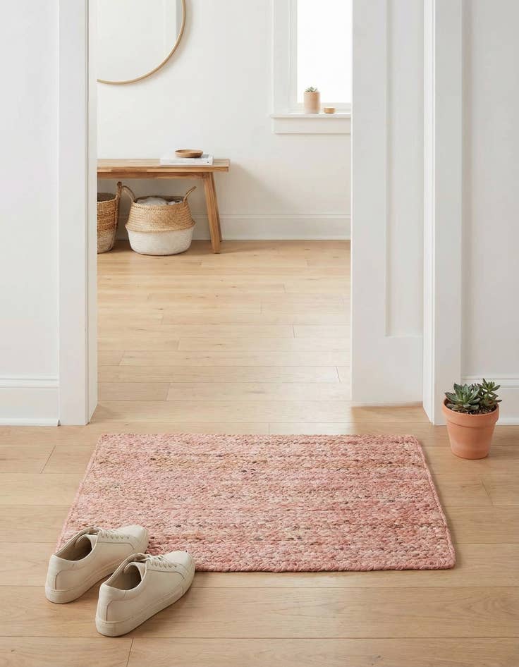 Detail image of 2' x 3' 1 Handmade Braided Jute Rug