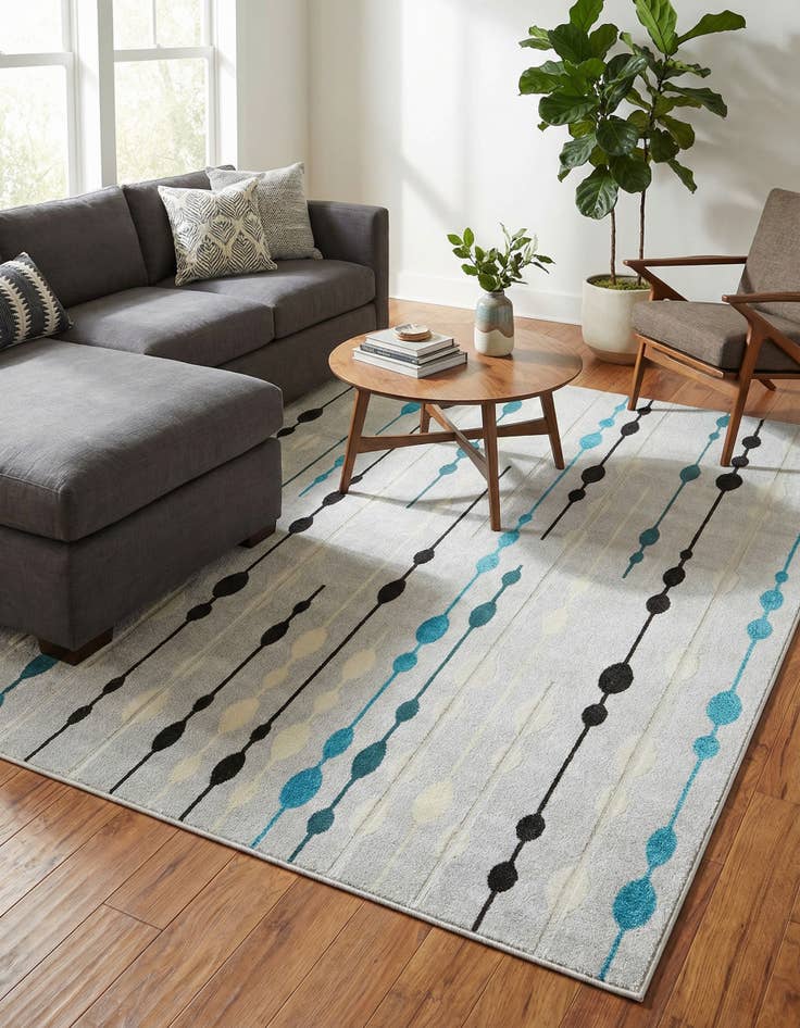 Detail image of 8' x 10' Washable Modern Indoor / Outdoor Rug