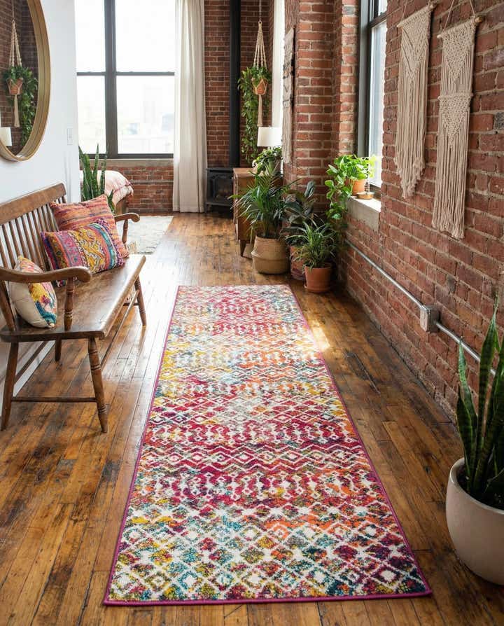 2' 7 x 10' Moroccan Trellis Runner Rug