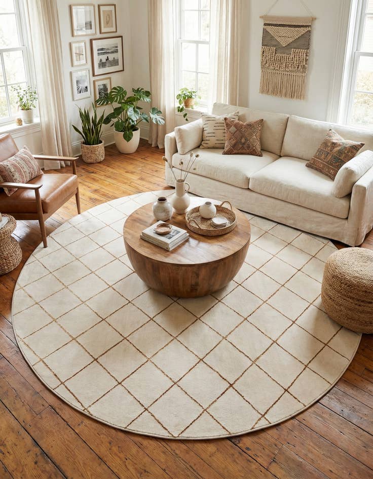Detail image of 10' x 10' Vogue Geo Round Rug