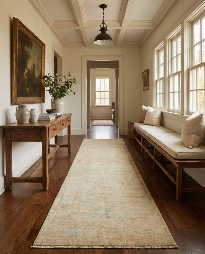 2' 9 x 11' 11 Hand Knotted Oushak Wool Runner Rug