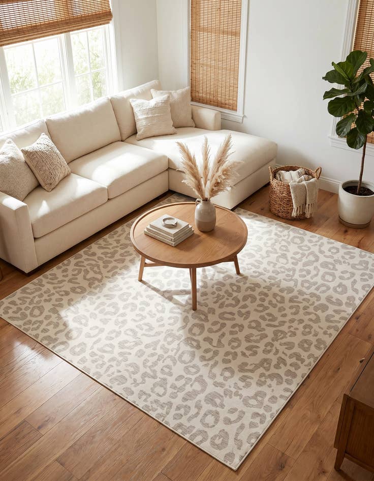 Detail image of 10' x 10' Easy-Clean Safari Indoor / Outdoor Square Rug