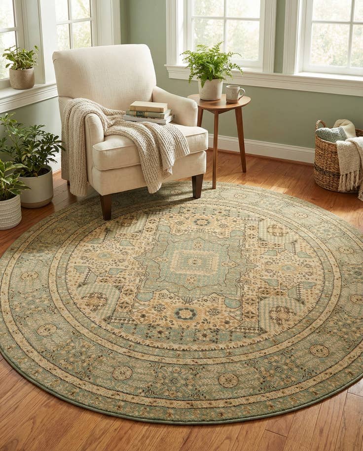 Detail image of 8' x 8' Amina Round Rug