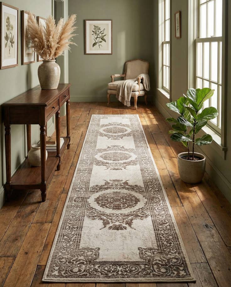 Detail image of 2' 6 x 14' Hermitage Runner Rug
