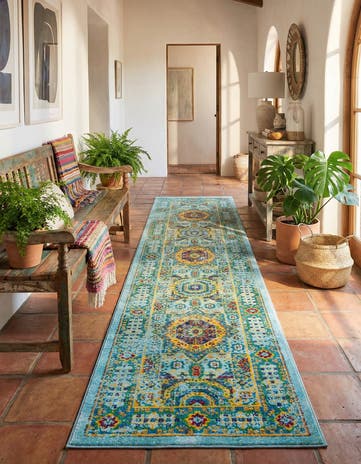 Aqua Calypso Runner Rug