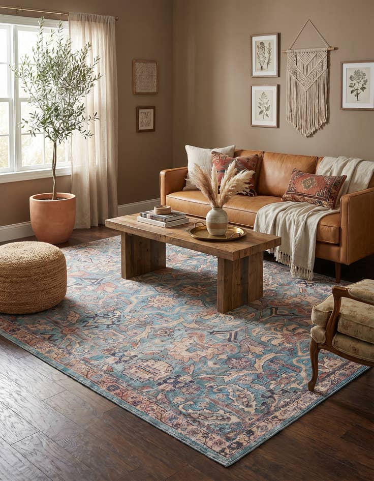 Detail image of 9' 2 x 12' Washable Nostalgia Rug