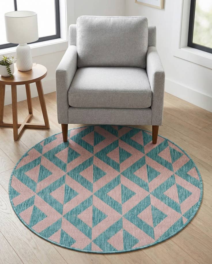 Detail image of 3' x 3' Easy-Clean Jill Zarin Napa Indoor / Outdoor Round Rug