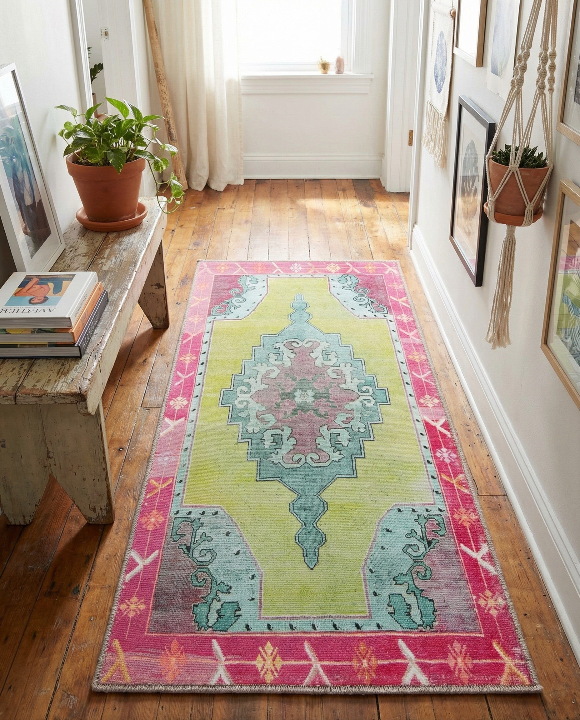 2' x 4' Washable Timeless Runner Rug