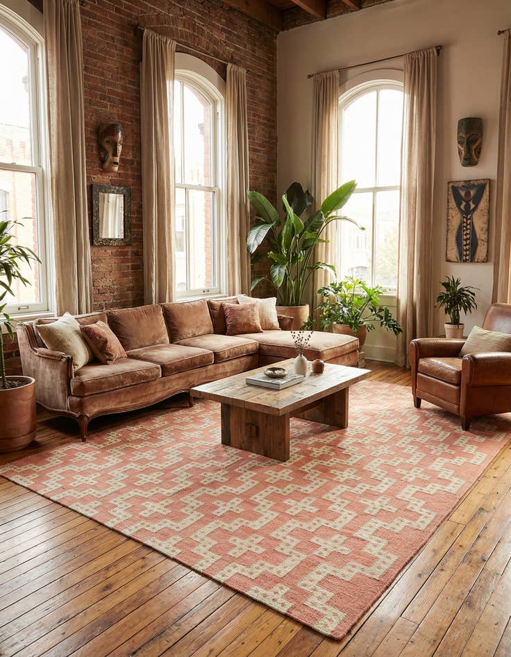 Detail image of 10' x 14' 1 Hand Woven Kilim Wool Rug