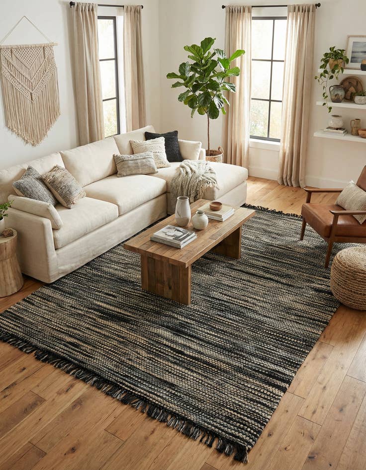 Detail image of 7' 10 x 10' Hand Woven Chunky Jute Rug