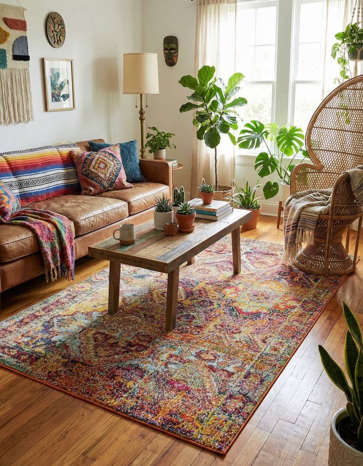 Detail image of 4' x 6' Washable El Paso Rug